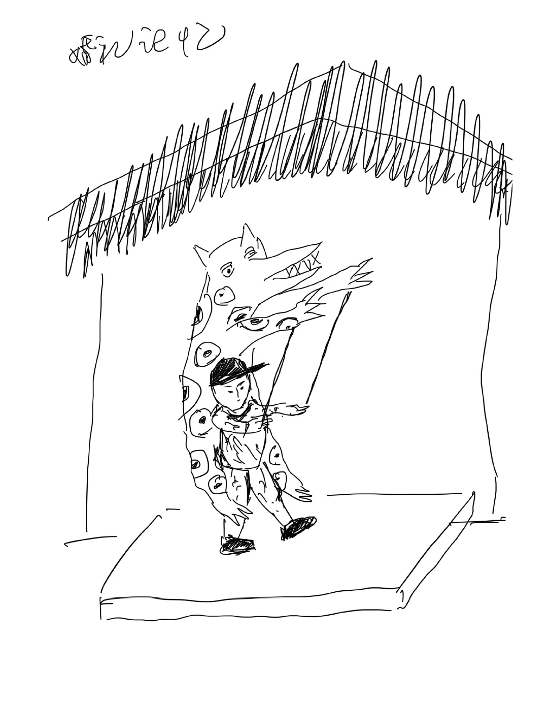 Drawn on the flight back 