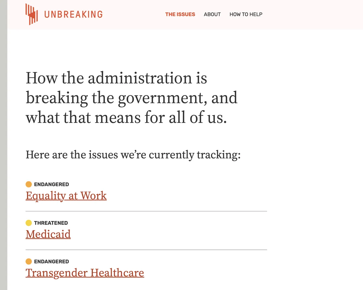 Screenshot of Unbreaking, which we made extremely accessible of course!