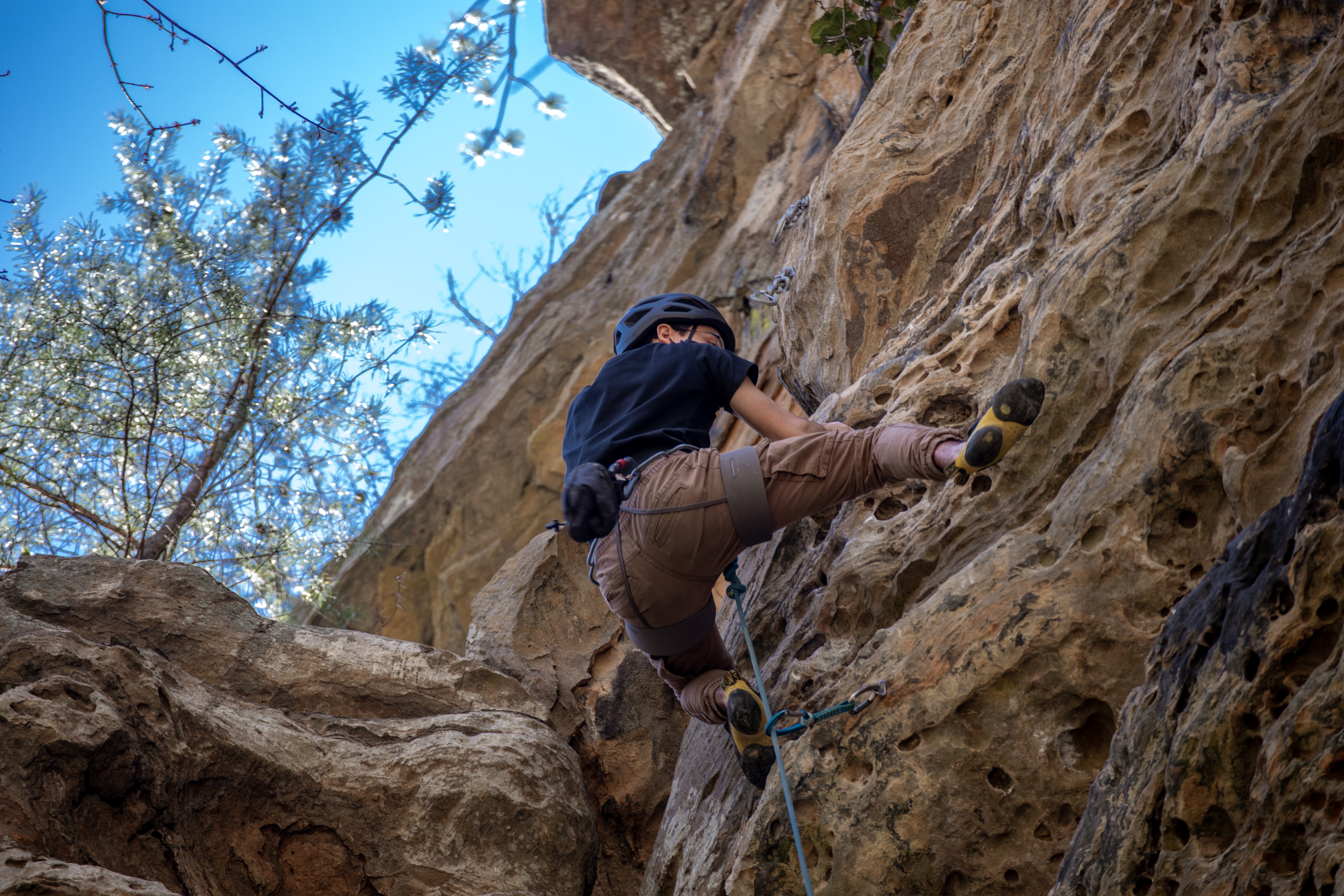 Attempting Holy Grail, 5.11a