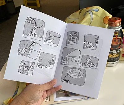 Comic panels depicting an interpretation of the Pokemon Pikachu.