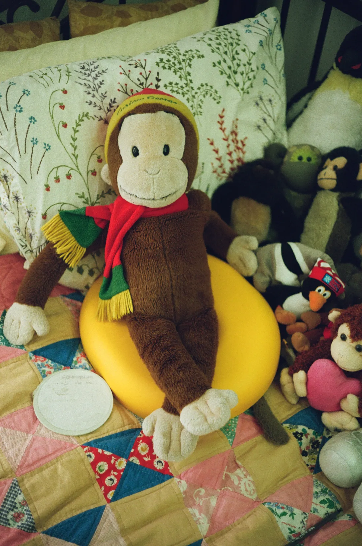 Curious George on a seat ring, for some reason.