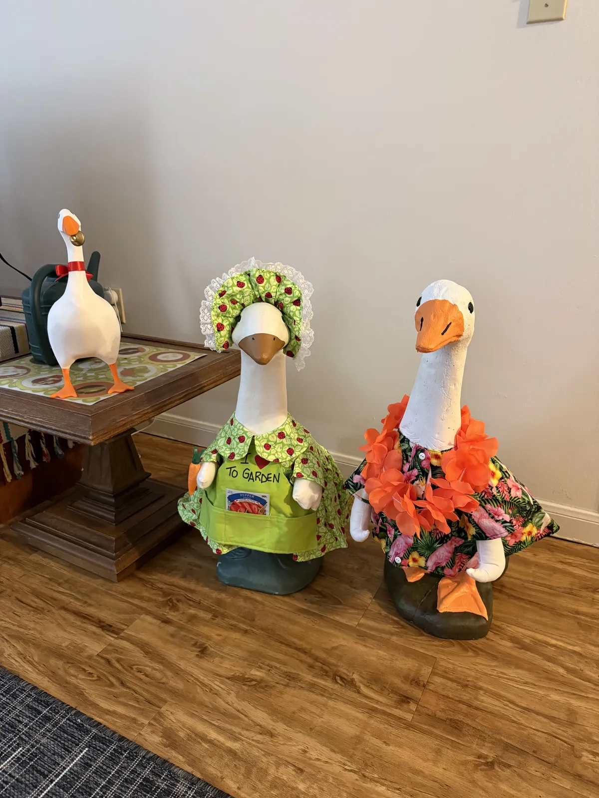 Gertie didn't have a name until yesterday as she was just "Goosie," but with Gordie's arrival, we felt she deserved a name of her own. In keeping with the spirit of the game, the "Untitled Goose" shall remain untitled.
