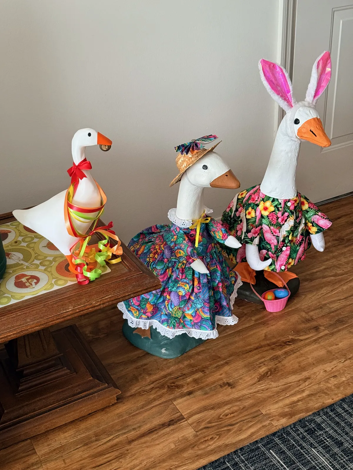 Holiday festivities with the indoor geese!