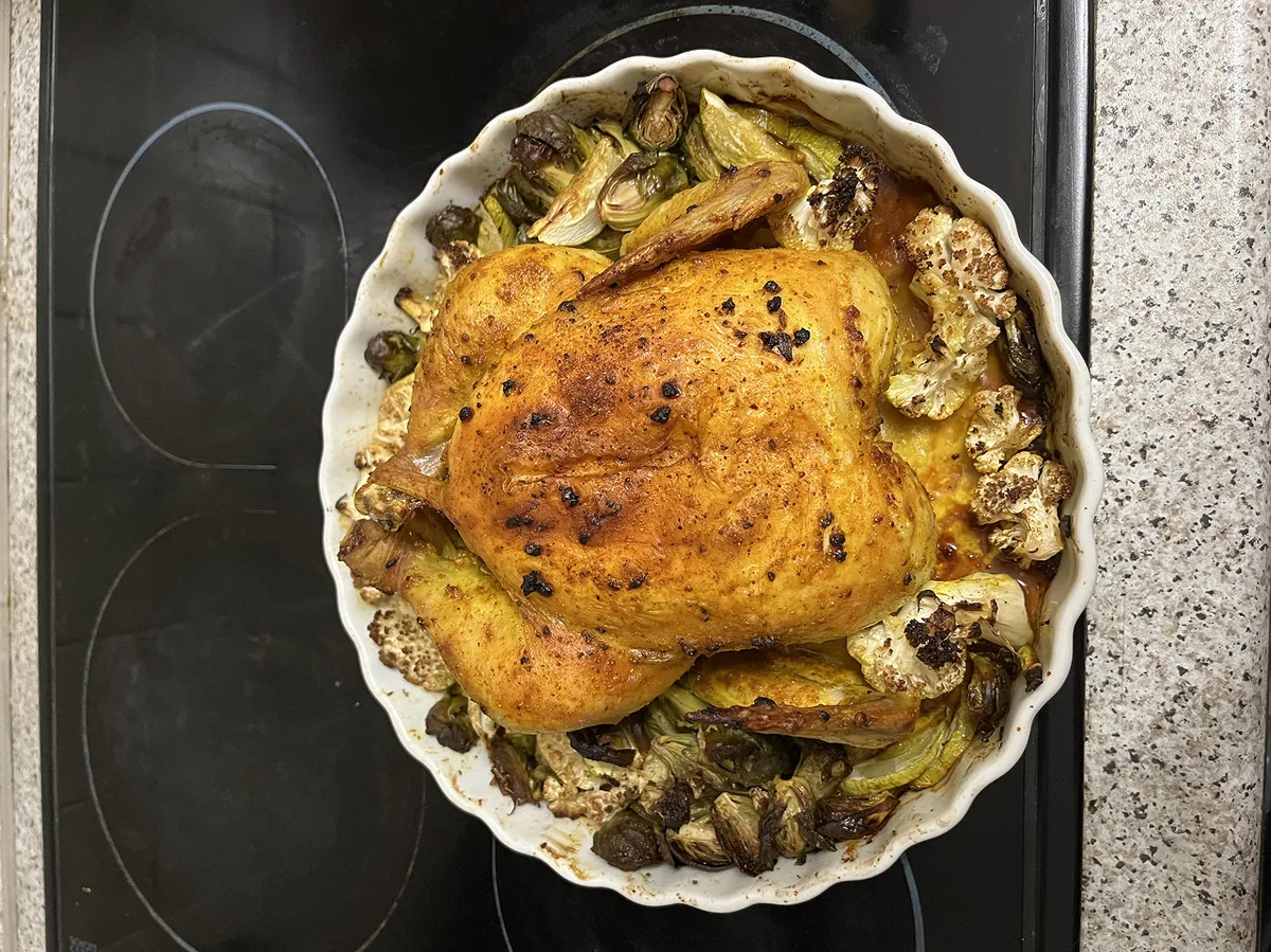 One of my favorite dishes — oven baked chicken. Tasty as hell — but needs some time for prepping