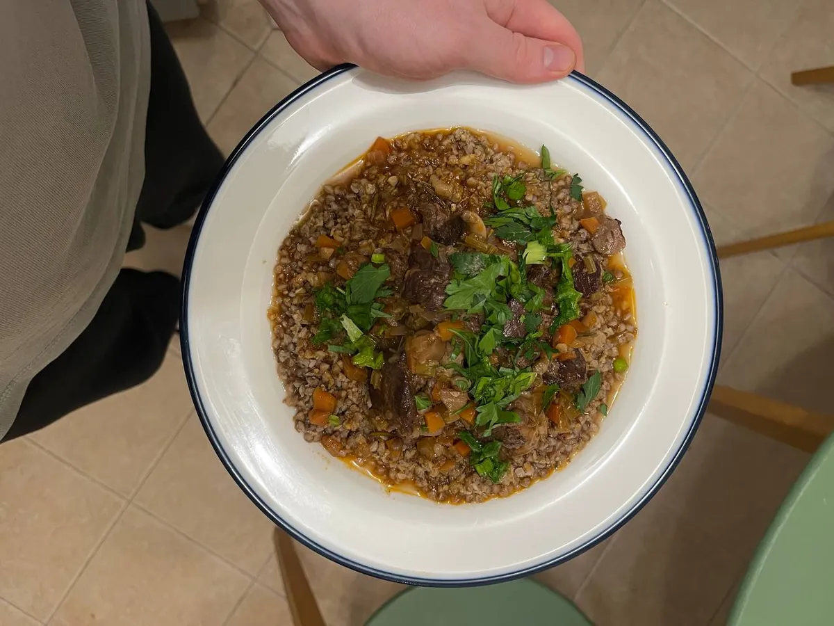 My take on Boeuf Bourguignon with buckwheat