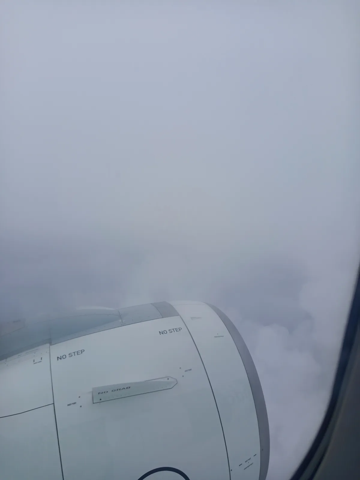 Plane window view