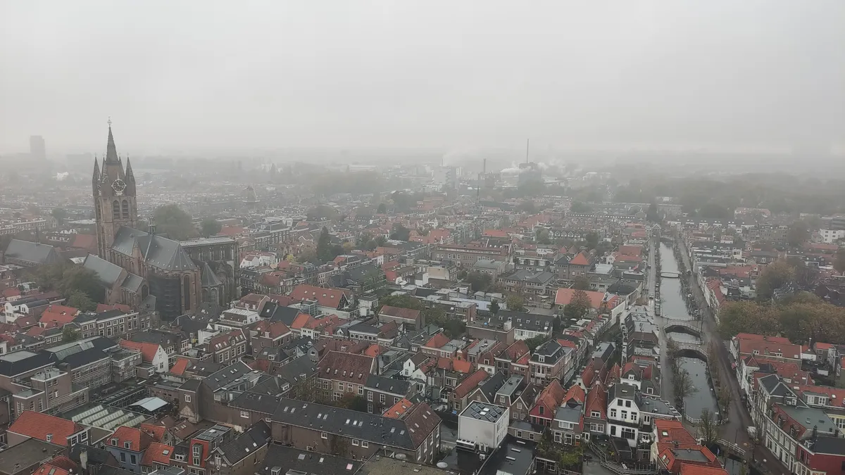 Photo taken from the top of the New Church (Nieuwe Kerk) in Delft, The Netherlands
