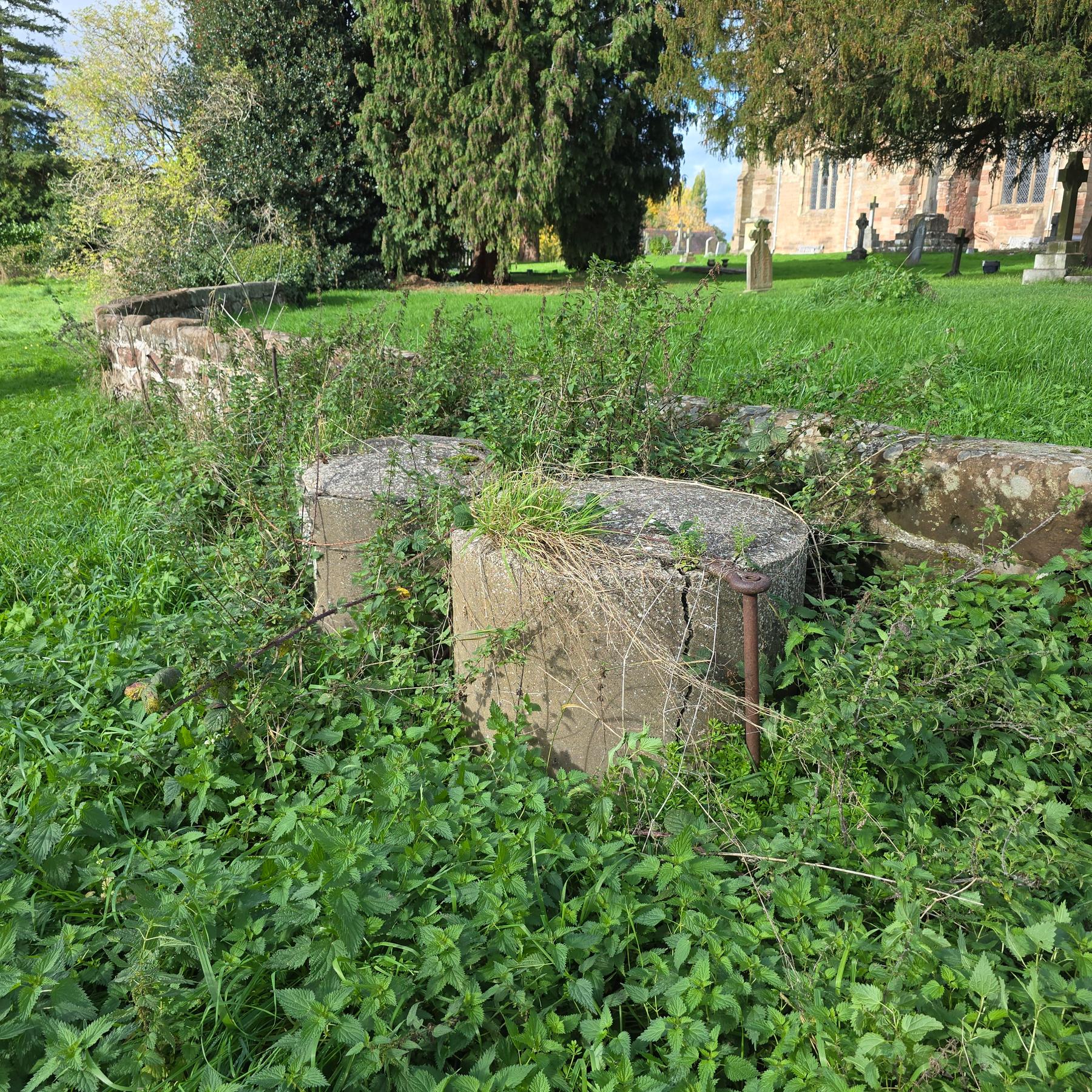 Anti tank defences next to Chaddesley Corbett church Chaddesley Corbett Anti Tank