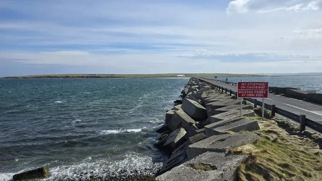 The modern roadway/Churchill barrier