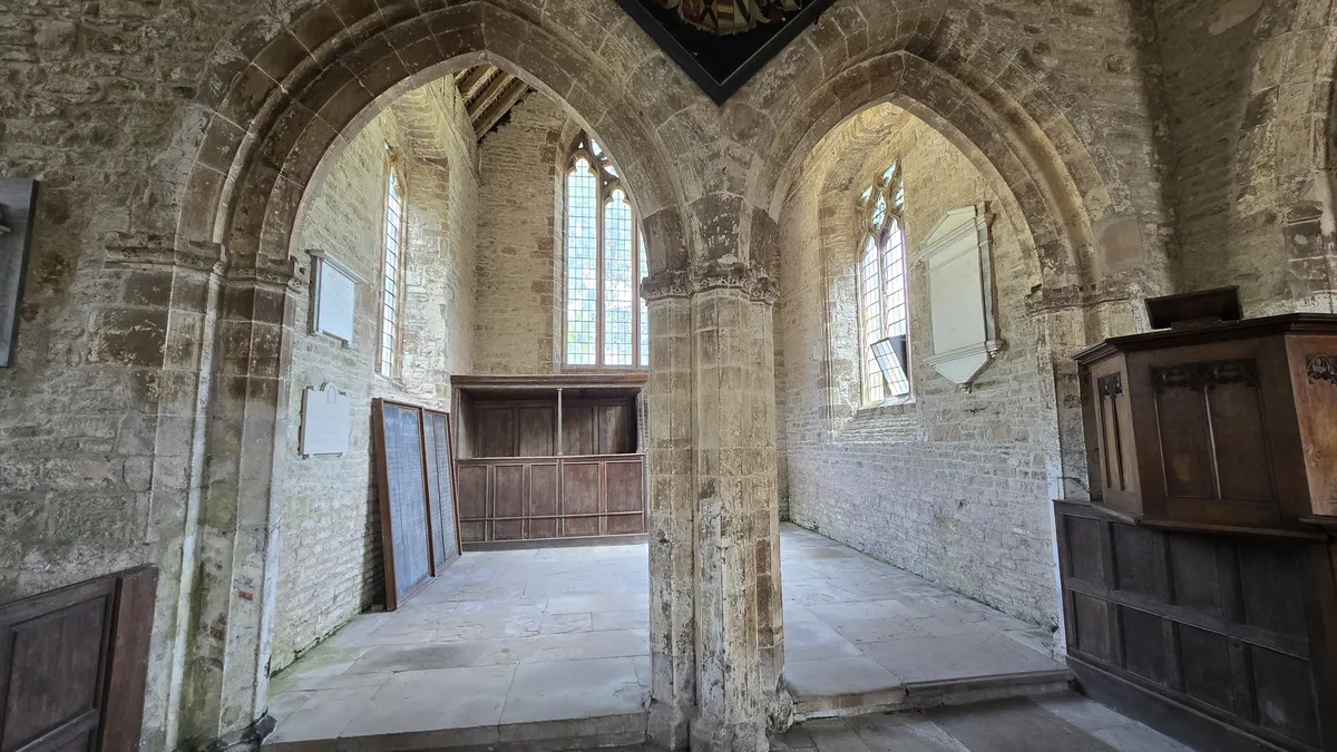 Looking into the chapel