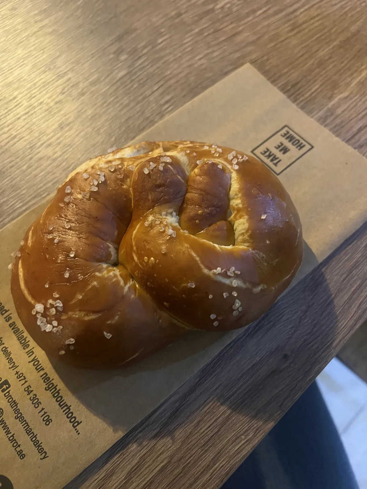 A single pretzel that I made