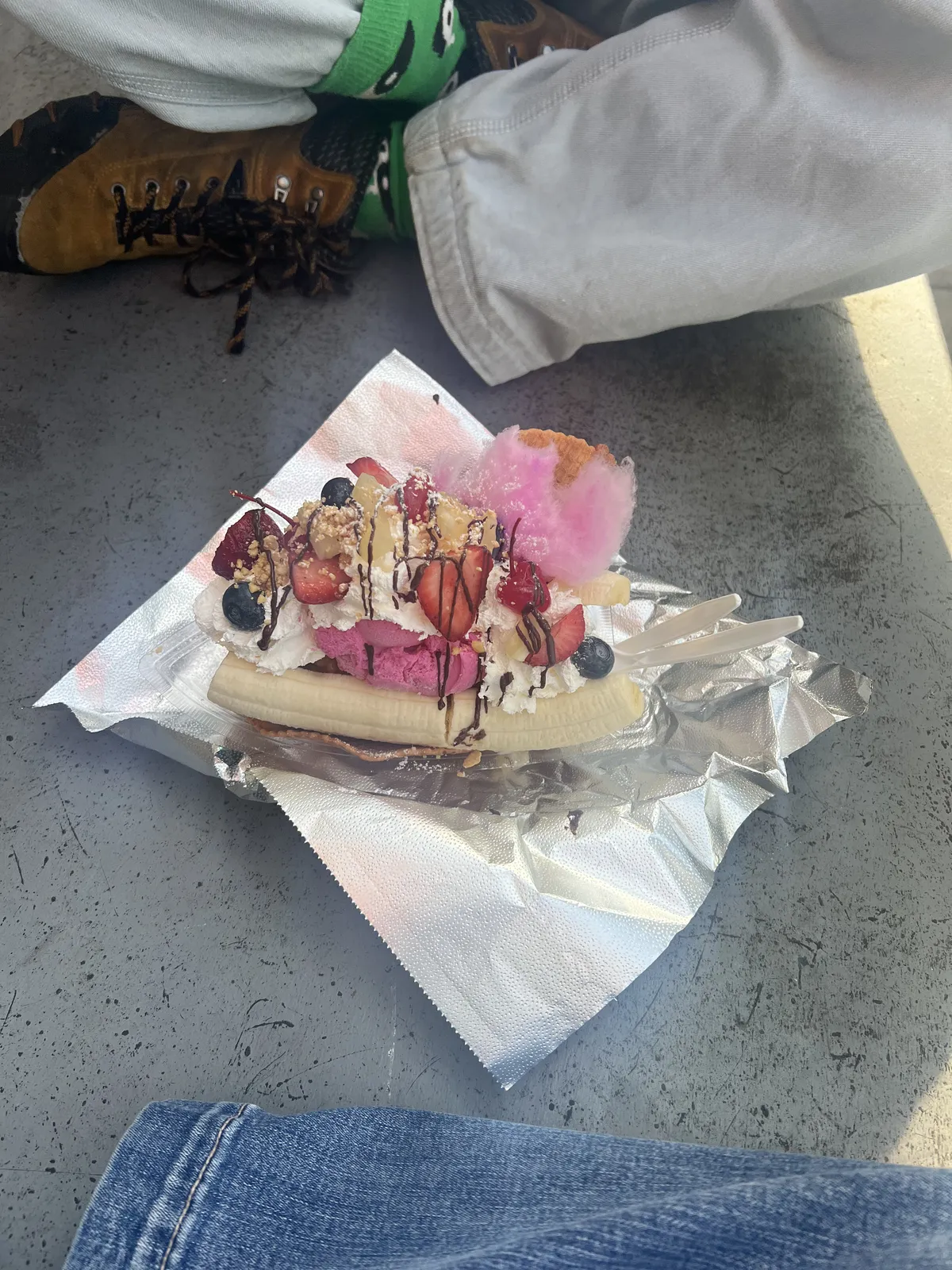 The most delicious banana split at Dutch Dreams