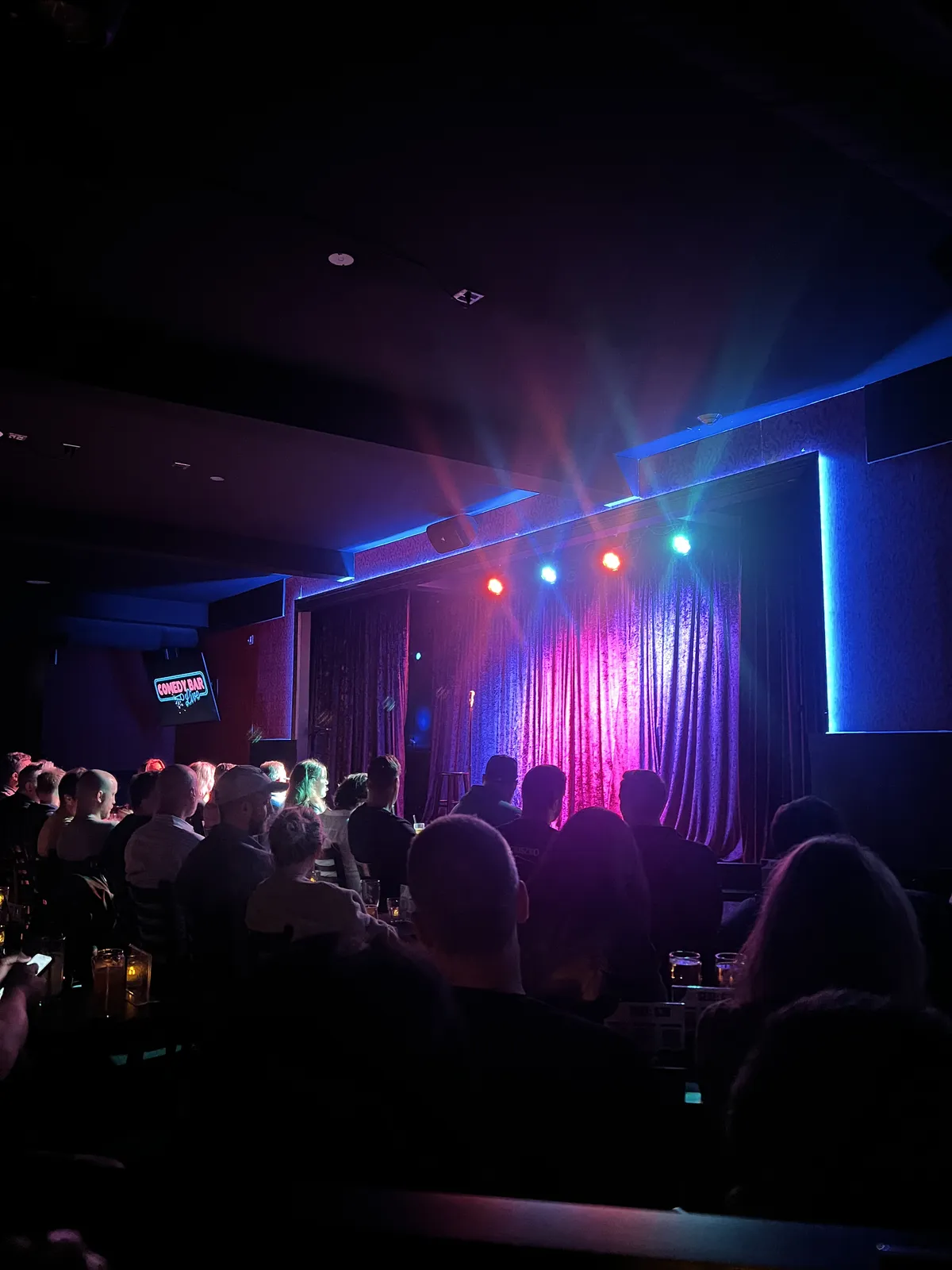 Empty stage at Comedy Bar