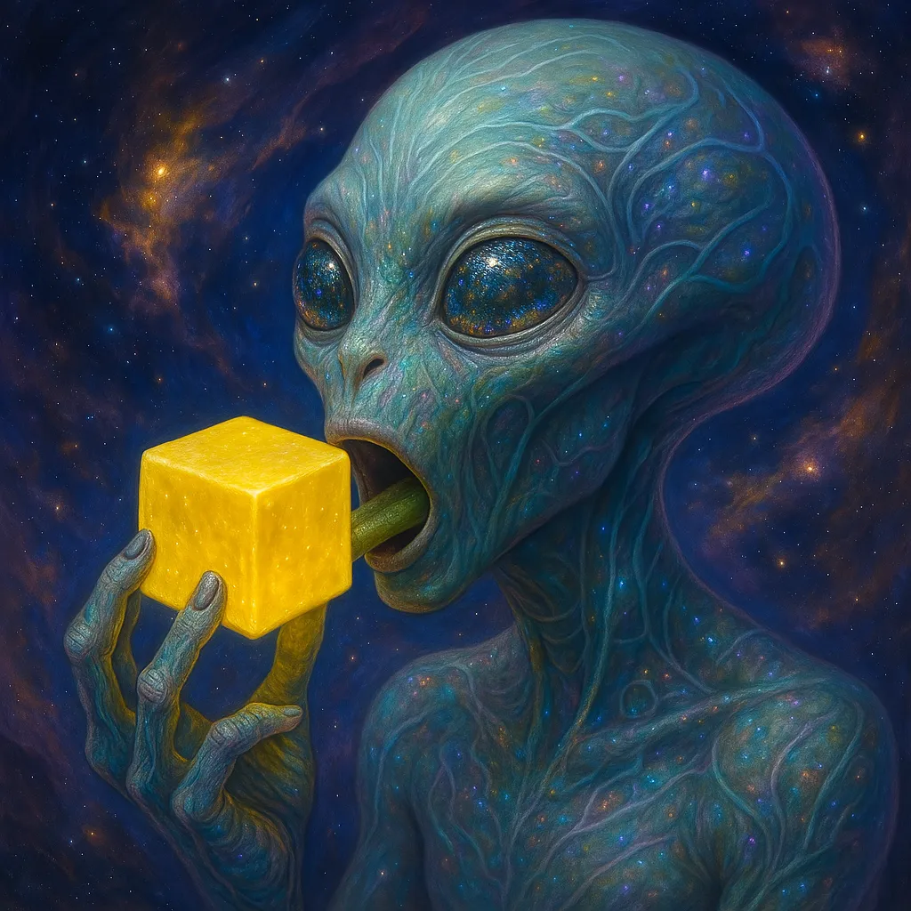 extraterrestrial.eating.yellow.jello.marshmallow