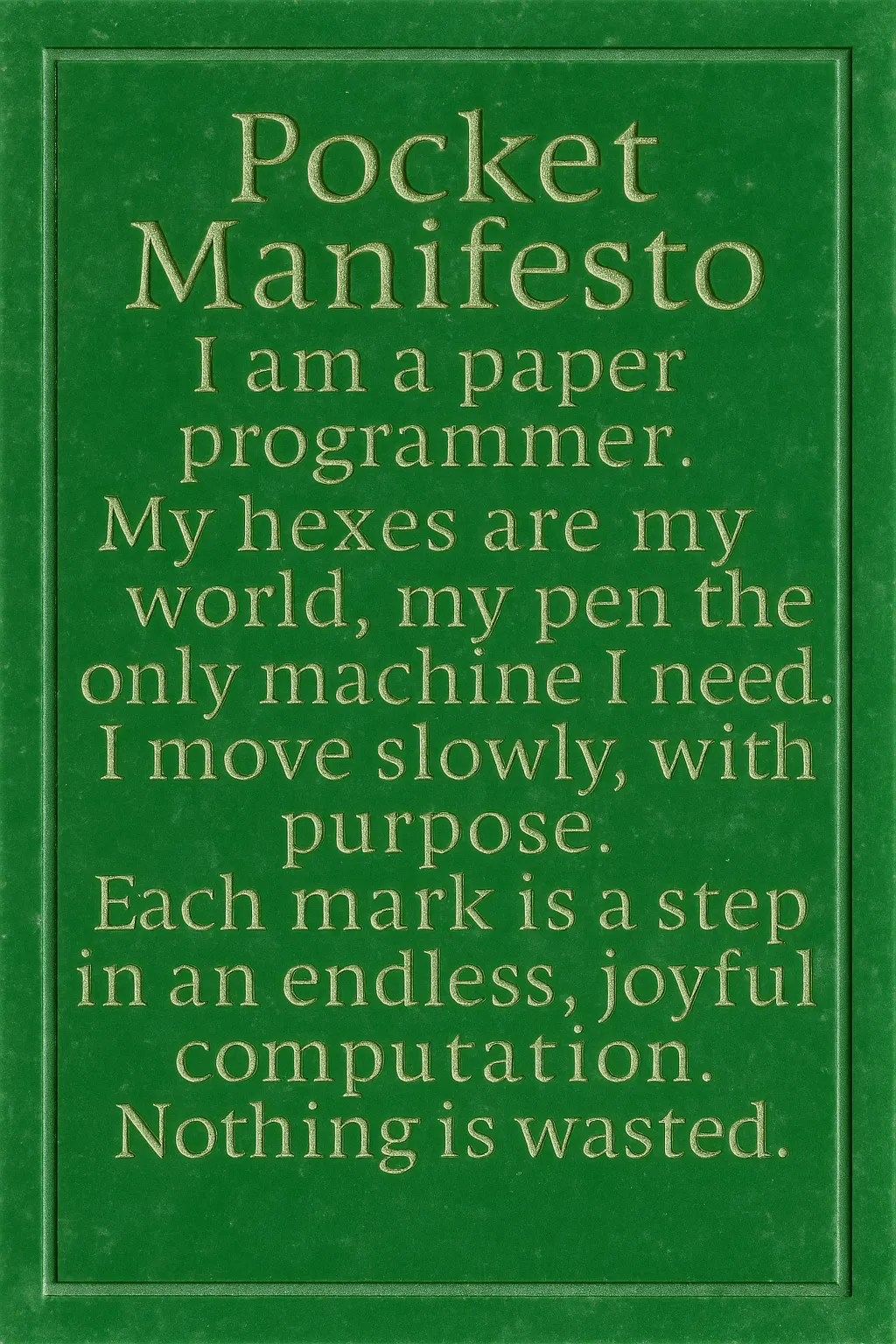 manifesto