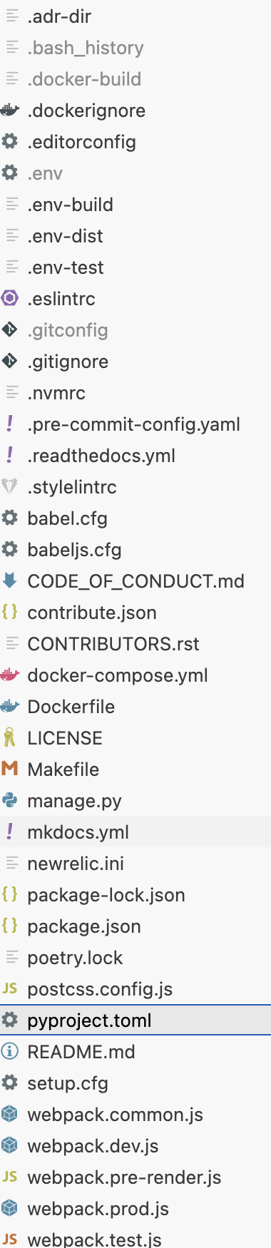 image: screenshot of project files in VS Code