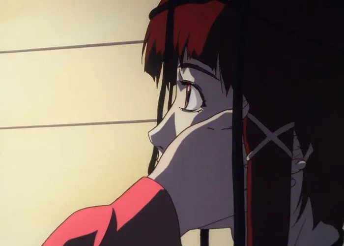 image-of-lain: a hand is cradling her face