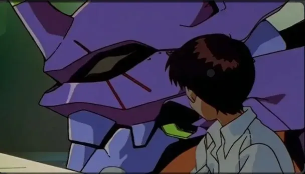 eva unit 1 and shinji: a biomechanical mechaunit and a teenage boy